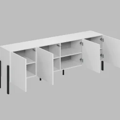 Garnero Arredamenti Mobile TV 200x70h cm 4 ante moderno bianco Simple Bianco Opaco Sale