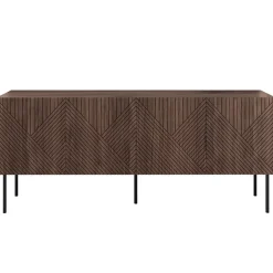 Garnero Arredamenti Mobile TV 191x58h cm 4 ante noce scuro con frontali serigrafati Savanna