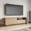 Garnero Arredamenti Mobile TV 152x52h cm 1 cassetto design rustico cannettato rovere Branch Online