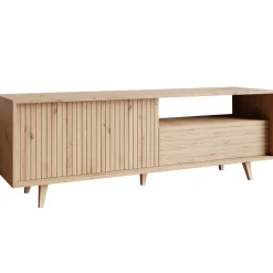 Garnero Arredamenti Mobile TV 152x52h cm 1 cassetto design rustico cannettato rovere Branch Online