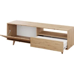 Garnero Arredamenti Mobile TV 152x52h cm 1 cassetto design rustico cannettato rovere Branch Online