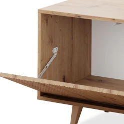 Garnero Arredamenti Mobile TV 152x52h cm 1 cassetto design rustico cannettato rovere Branch Online