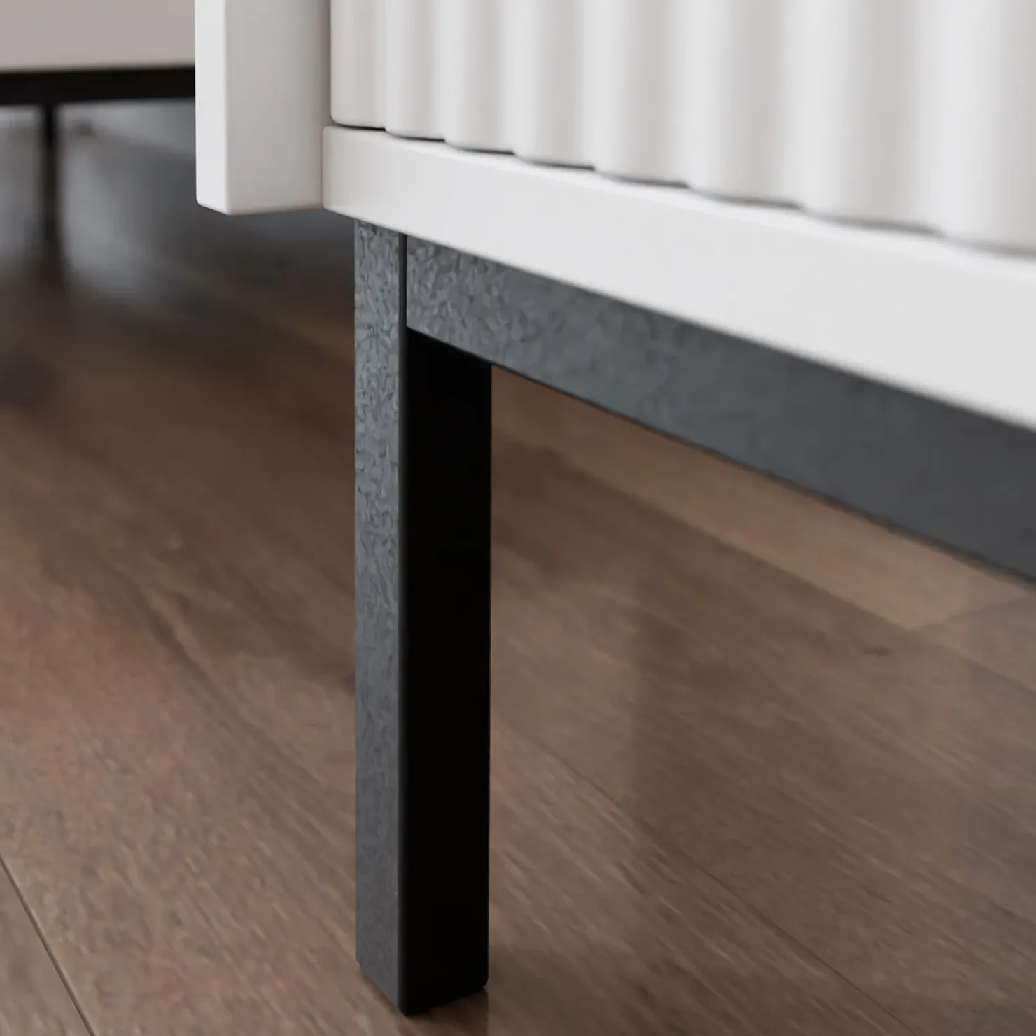 Garnero Arredamenti Mobile TV 174x55h cm design cannettato bianco Strike Bianco Opaco Sale