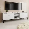 Garnero Arredamenti Mobile TV 180x55h cm design moderno bianco Pollon