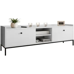 Garnero Arredamenti Mobile TV 180x55h cm design moderno bianco Pollon