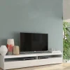 Garnero Arredamenti Mobile TV 200x36h cm moderno bianco lucido Denver Big Online