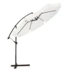 Garnero Arredamenti Ombrellone da giardino con braccio laterale 300x300cm bianco Panda Clearance