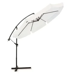 Garnero Arredamenti Ombrellone da giardino con braccio laterale 300x300cm bianco Panda Clearance