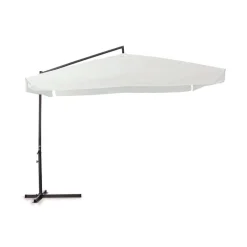 Garnero Arredamenti Ombrellone da giardino con manovella 300x300cm bianco Sleep