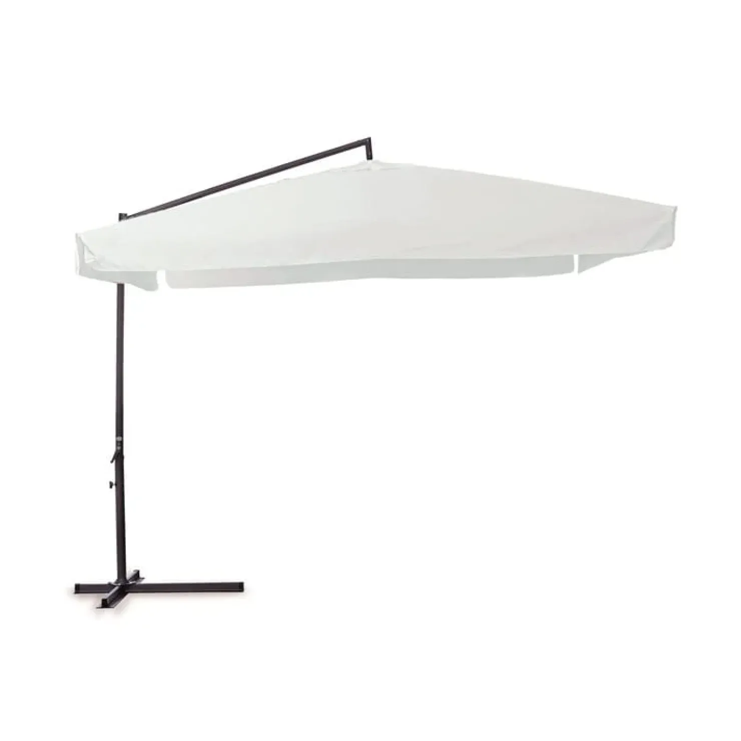 Garnero Arredamenti Ombrellone da giardino con manovella 300x300cm bianco Sleep