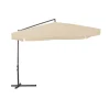 Garnero Arredamenti Ombrellone 300x300cm da giardino con braccio laterale ecru Vita New