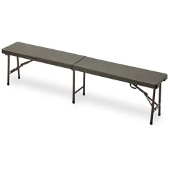 Garnero Arredamenti Panca da esterno pieghevole 183x44cm in acciaio Unica Marrone Online