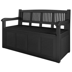 Garnero Arredamenti Panca da giardino con contenitore grigio scuro Clementina Online