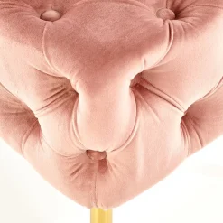 Garnero Arredamenti Panca moderna 100x45cm in tessuto rosa oro Napoleon