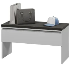 Garnero Arredamenti Panca scarpiera 92x50cm con imbottitura Accent Grigio Clearance