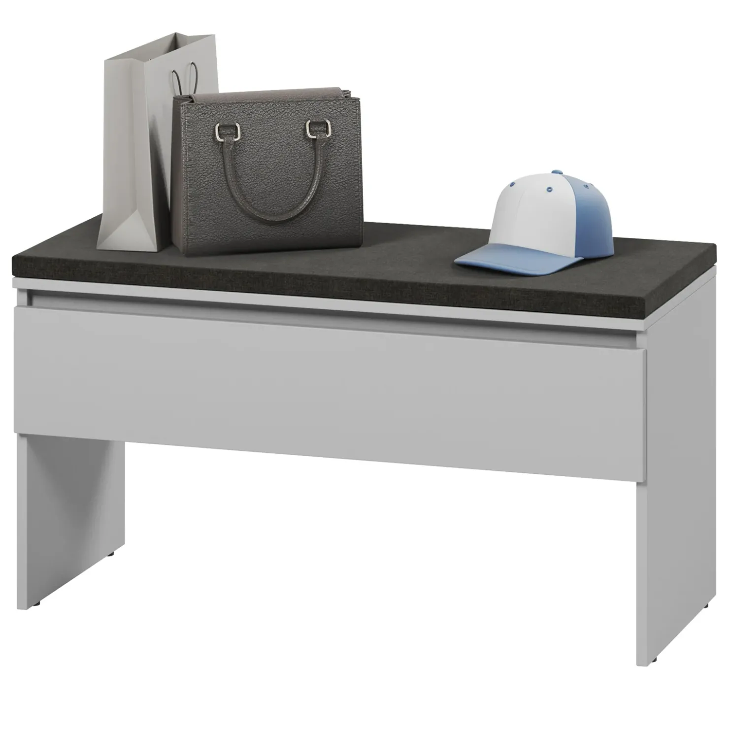 Garnero Arredamenti Panca scarpiera 92x50cm con imbottitura Accent Grigio Clearance