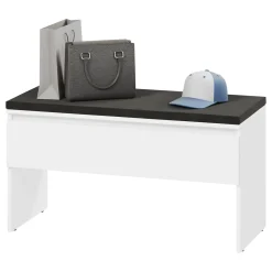 Garnero Arredamenti Panca scarpiera 92x50cm con imbottitura bianco Accent Bianco Opaco New
