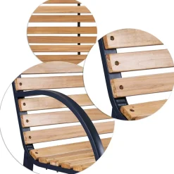 Garnero Arredamenti Panchina da giardino con schienale rovere Sit New