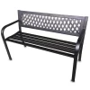Garnero Arredamenti Panchina moderna da giardino in metallo nero Agata Clearance