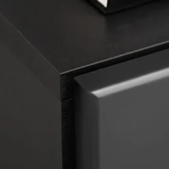 Garnero Arredamenti Parete attrezzata con camino elettrico 250x170h cm nero grigio Giotto Clearance