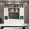 Garnero Arredamenti Parete attrezzata libreria 218x218h cm componibile moderna bianco frassinato Kubic 08 Clearance