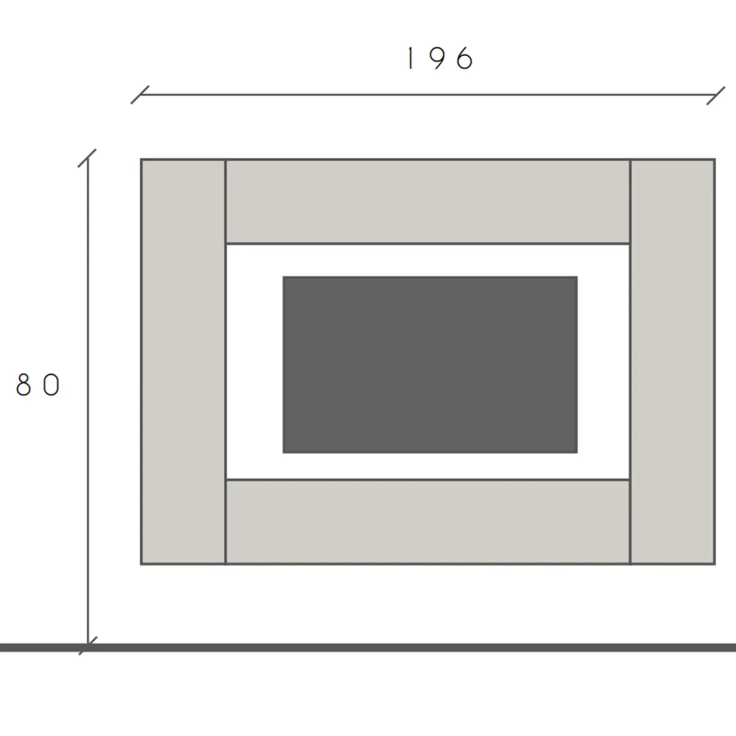 Garnero Arredamenti Parete attrezzata sospesa 196x180h cm moderna bianco lucido rovere chiaro Sunset 97 New