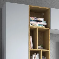 Garnero Arredamenti Parete attrezzata sospesa 224x160h cm moderna bianco rovere Artemisia Bianco Opaco Online