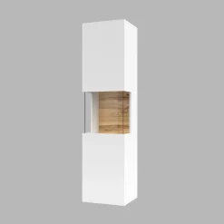 Garnero Arredamenti Parete attrezzata sospesa 226x140h cm bianco rovere Fusion 2 Bianco Opaco