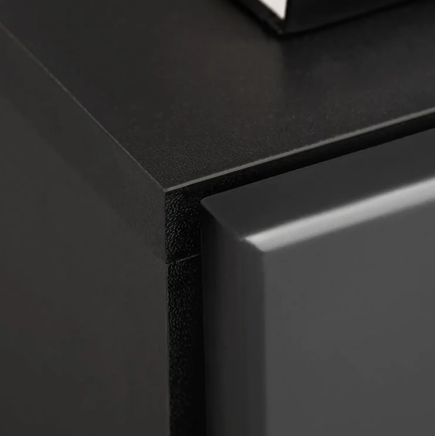 Garnero Arredamenti Parete attrezzata sospesa 250x170h cm con camino bioetanolo nero grigio Giotto New