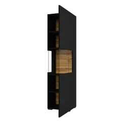 Garnero Arredamenti Parete attrezzata sospesa 226x140h cm nero rovere Fusion 1 Nero Opaco Clearance