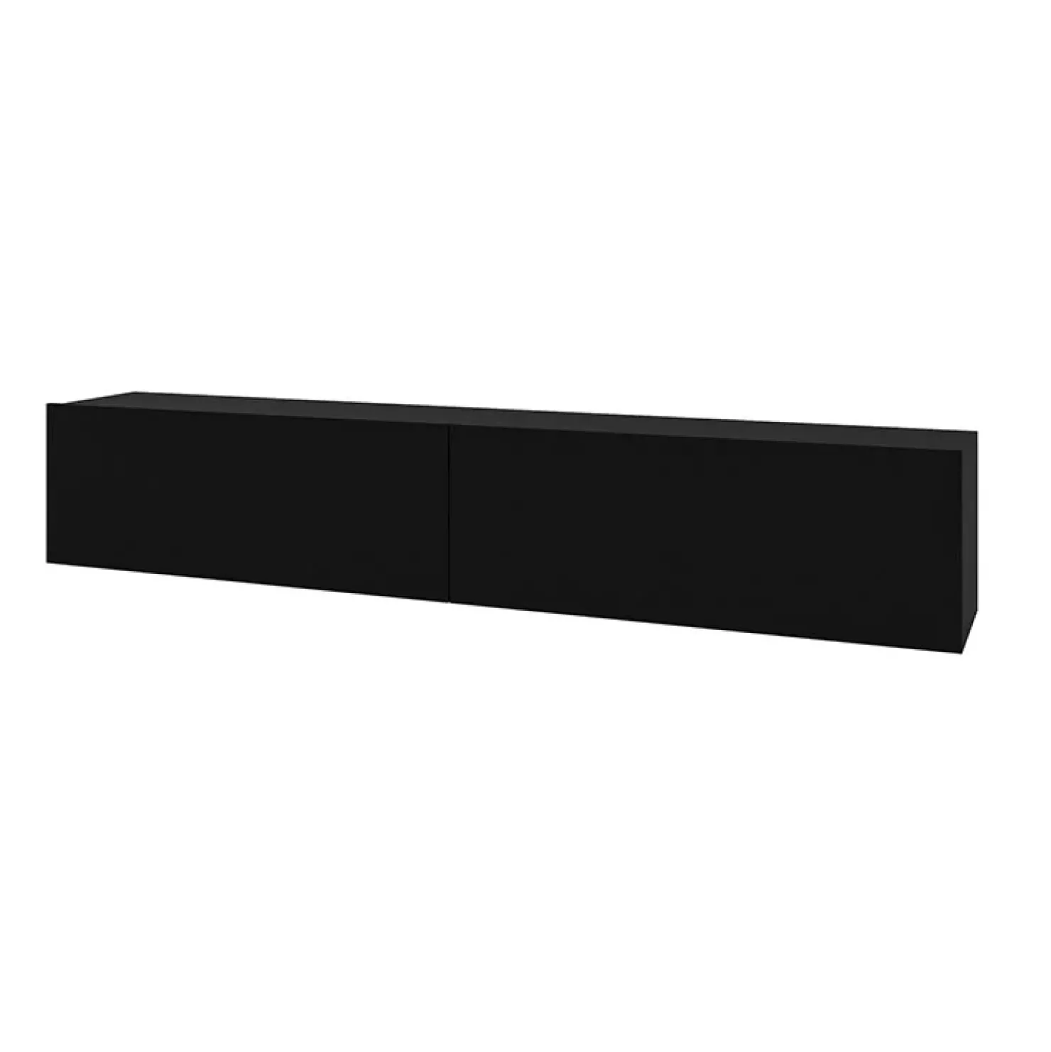 Garnero Arredamenti Parete attrezzata sospesa 226x140h cm nero rovere Fusion 1 Nero Opaco Clearance