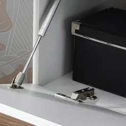 Garnero Arredamenti Parete attrezzata sospesa 220x148h cm nero rovere grigio perla Violina Hot