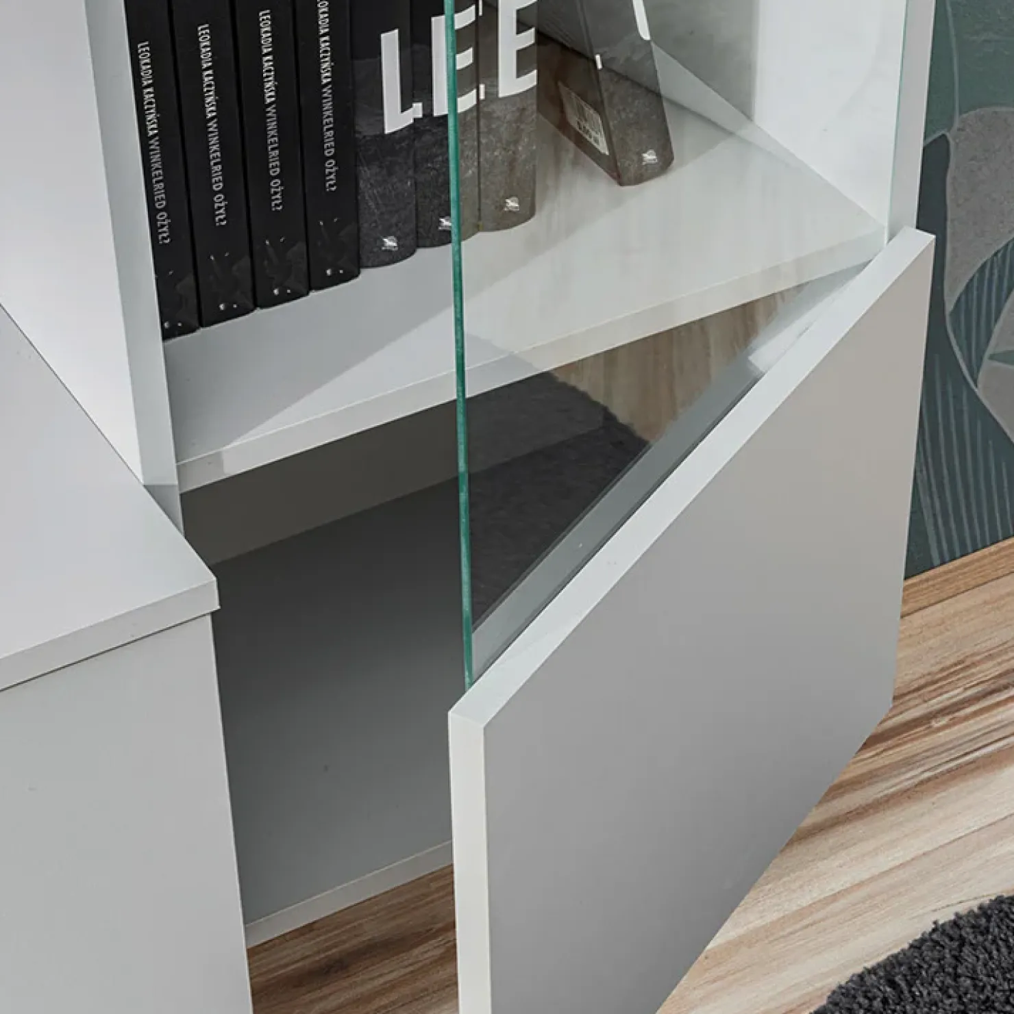 Garnero Arredamenti Parete attrezzata sospesa 220x148h cm nero rovere grigio perla Violina Hot