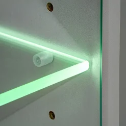 Garnero Arredamenti Parete attrezzata sospesa 220x148h cm nero rovere grigio perla Violina Hot