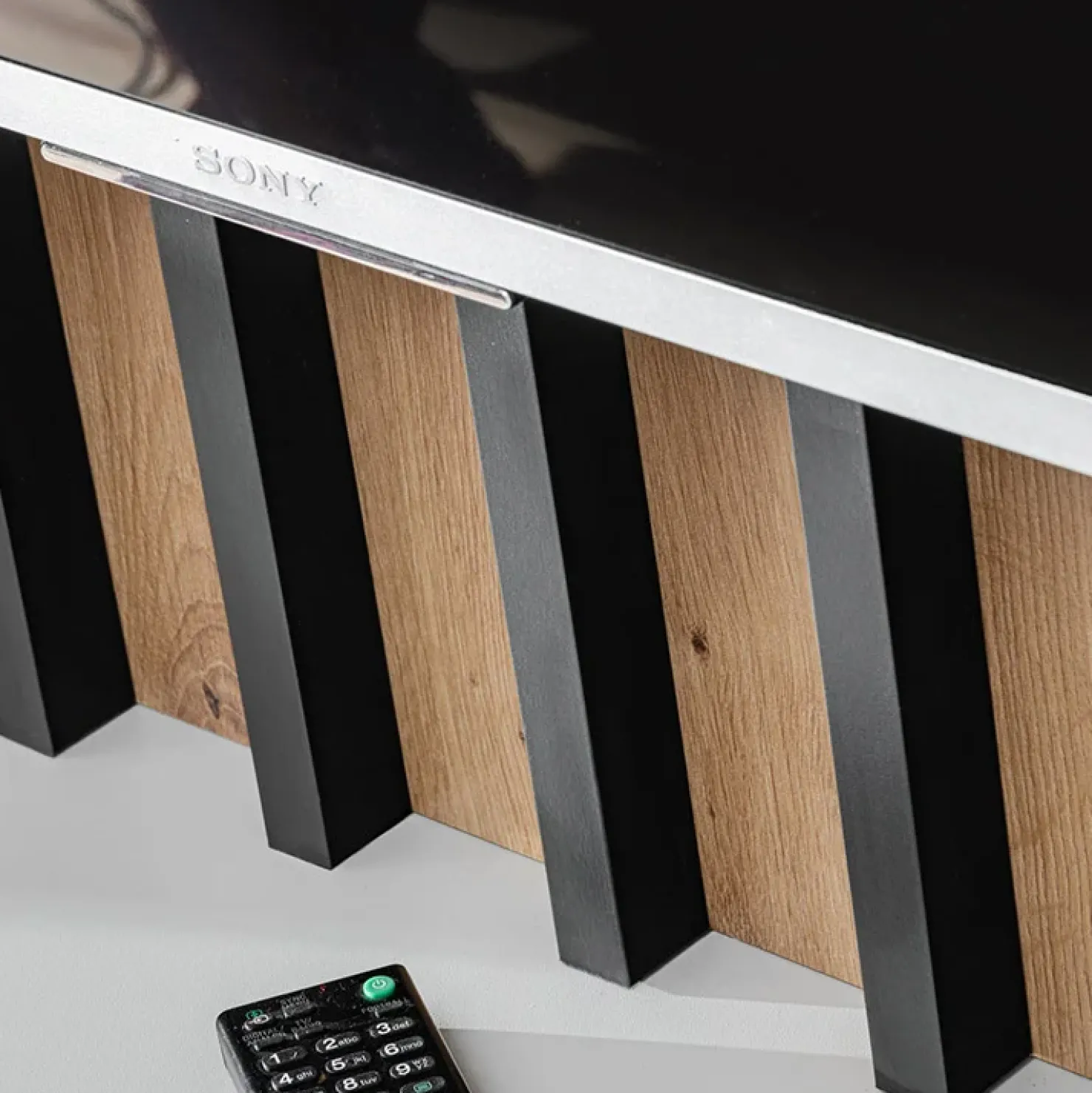 Garnero Arredamenti Parete attrezzata sospesa 220x148h cm nero rovere grigio perla Violina Hot