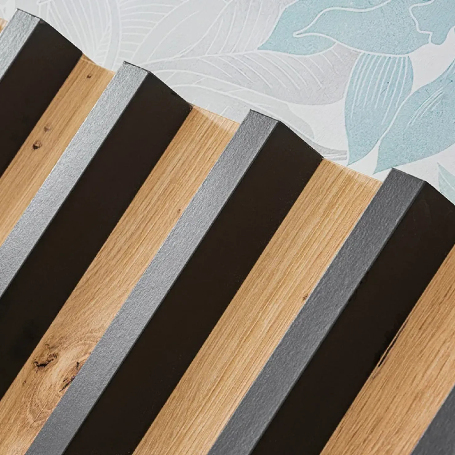 Garnero Arredamenti Parete attrezzata sospesa 220x148h cm nero rovere grigio perla Violina Hot