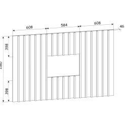 Garnero Arredamenti Parete attrezzata sospesa 220x148h cm nero rovere grigio perla Violina Hot