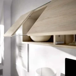 Garnero Arredamenti Parete attrezzata 201x143h cm angolare rovere bianco Sahara Gihome® Discount