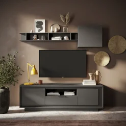 Garnero Arredamenti Parete attrezzata 180x200h cm Deluxe Antracite