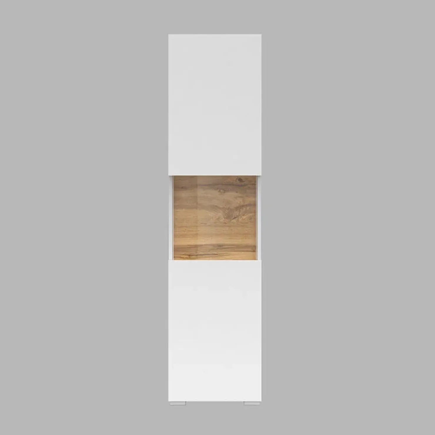 Garnero Arredamenti Parete attrezzata 226x140h cm bianco rovere Fusion 2 Bianco Opaco