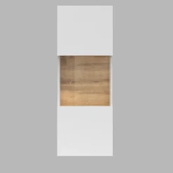 Garnero Arredamenti Parete attrezzata 226x140h cm bianco rovere Fusion 2 Bianco Opaco