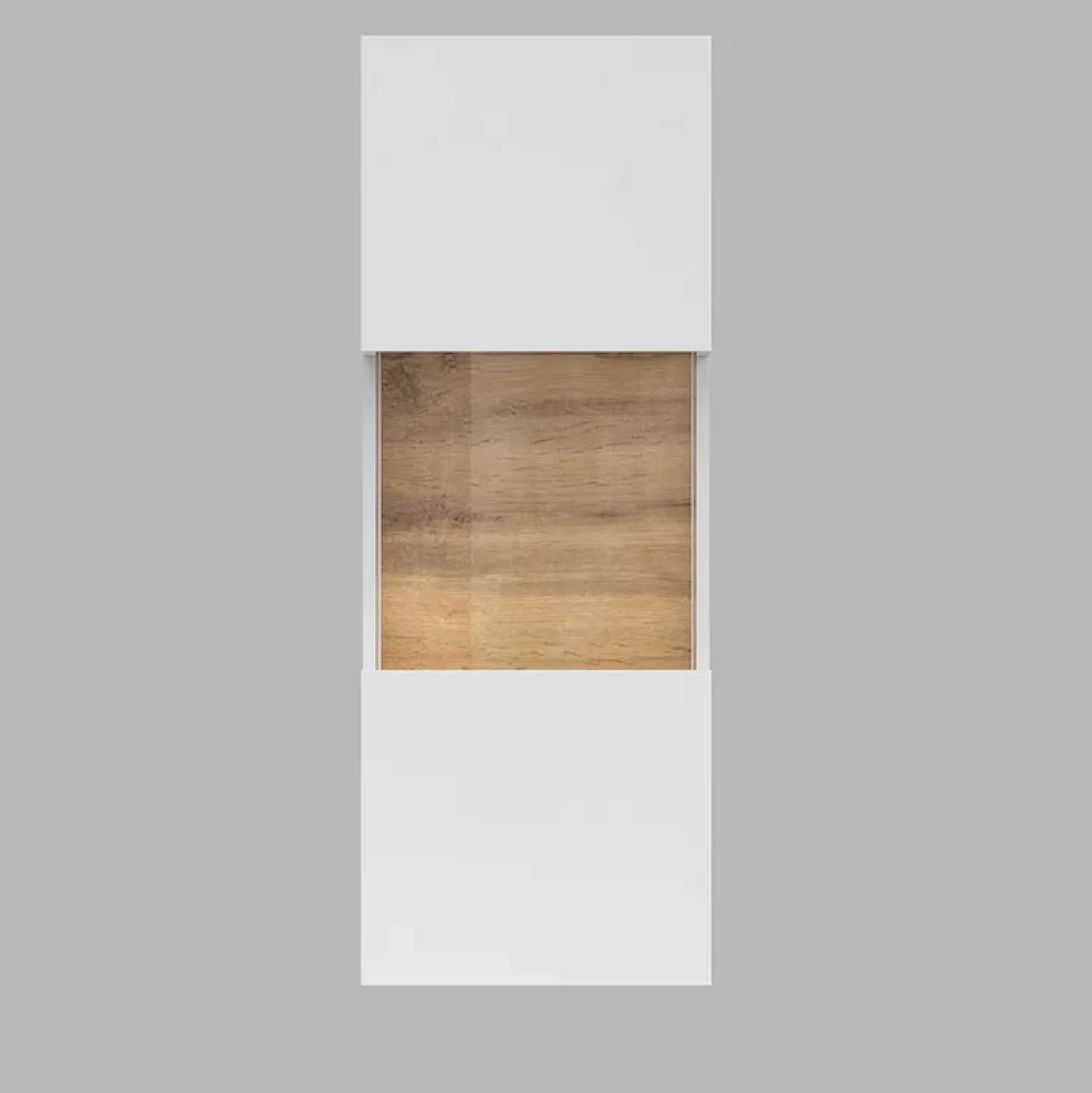 Garnero Arredamenti Parete attrezzata 226x140h cm bianco rovere Fusion 2 Bianco Opaco