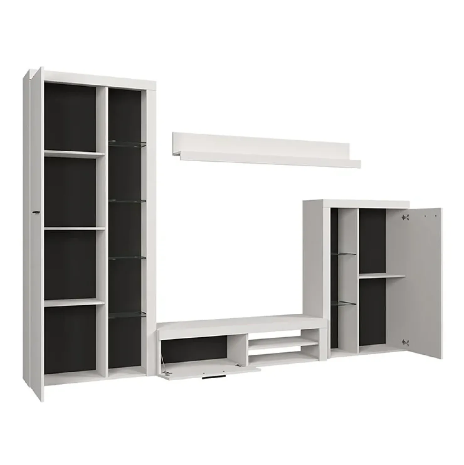 Garnero Arredamenti Parete attrezzata 270x190h cm bianco Edimburgo Hot