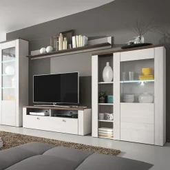 Garnero Arredamenti Parete attrezzata 325x206h cm bianco frassinato rovere Paloma 2 Bianco Frassinato - Noce Sale