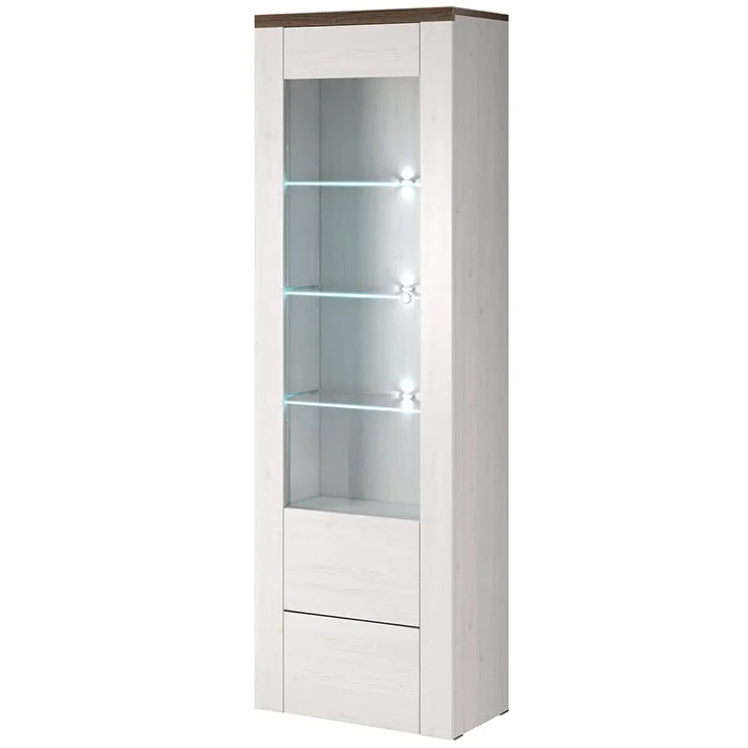 Garnero Arredamenti Parete attrezzata 325x206h cm bianco frassinato rovere Paloma 2 Bianco Frassinato - Noce Sale