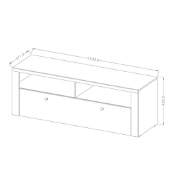 Garnero Arredamenti Parete attrezzata 325x206h cm bianco frassinato rovere Paloma 2 Bianco Frassinato - Noce Sale