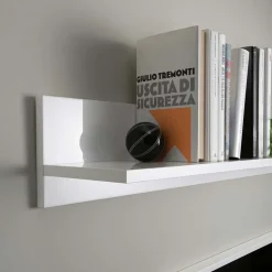 Garnero Arredamenti Parete attrezzata 277x200h cm bianco lucido pero soggiorno Invictus Bianco Lucido - Rovere Rustico Hot