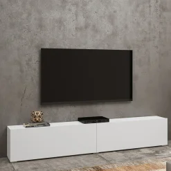 Garnero Arredamenti Parete attrezzata 226x140h cm bianco rovere Fusion 1 Bianco Opaco Sale