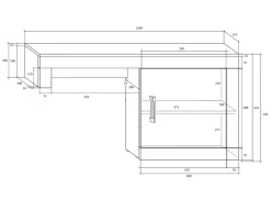 Garnero Arredamenti Parete attrezzata 240x172,5h cm larice bianco lucido Susan Gihome® Rovere - Bianco Lucido Clearance