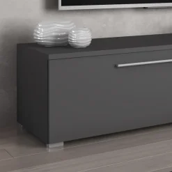 Garnero Arredamenti Parete attrezzata 268x209h cm moderna bianco marmo grafite Power Clearance